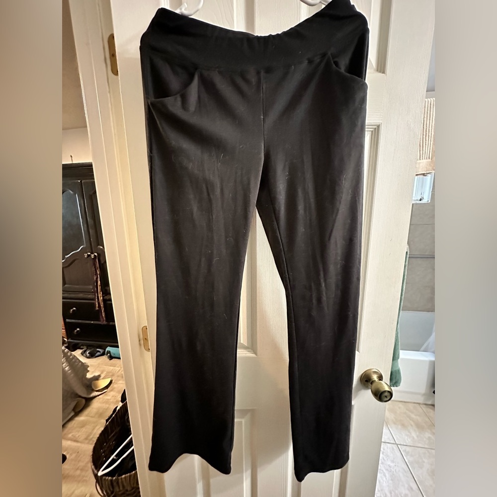 High waisted flared leggings